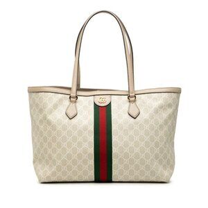 Gucci Ophidia GG Supreme Beige Multicolor Leather Tote